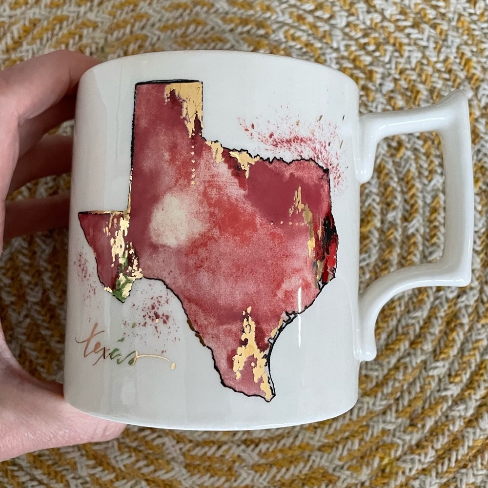 Set of 4 Texas Anthropologie Mugs